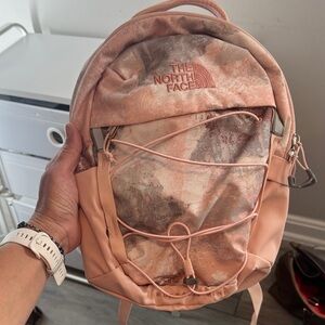 The North Face Coral and Taupe Backpack